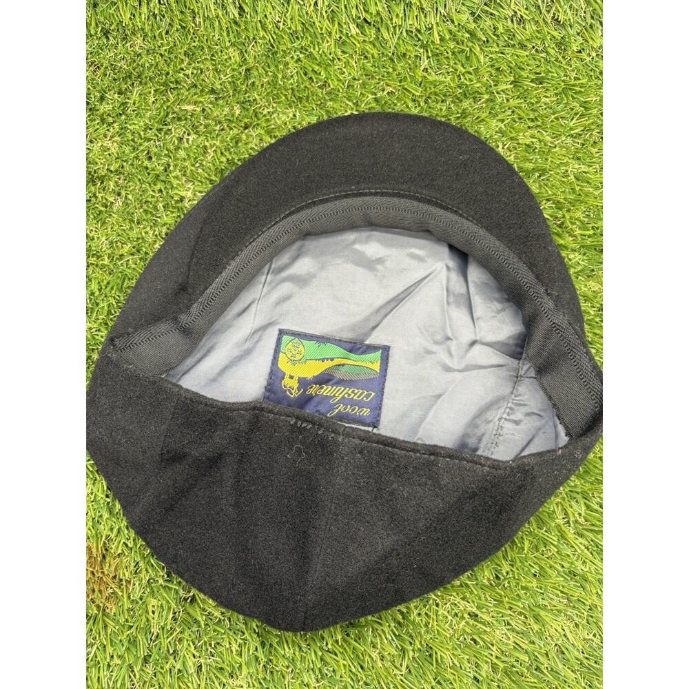 Bergdorf Goodman Made in Italy Cashmere Wool Flat Cap Driver Hat Snap Front